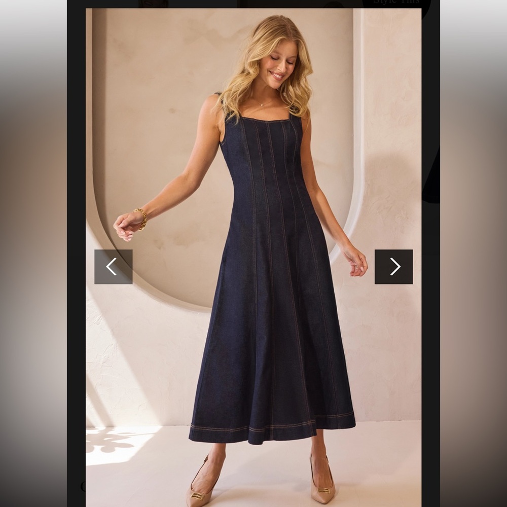 Liverpool Jean Midi Dress NWT - Picture 2 of 6